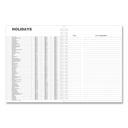 Weekly Planner, 11 x 8, Black Cover, 14-Month: Dec 2024 to Jan 2026