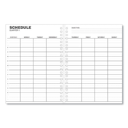 Monthly Planner, 11 x 8, Black Cover, 14-Month: Dec 2024 to Jan 2026