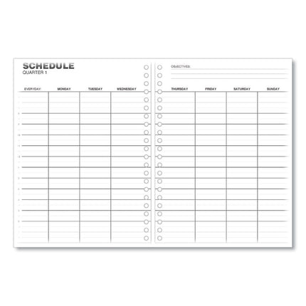 Weekly Planner, 11 x 8, Black Cover, 14-Month: Dec 2024 to Jan 2026
