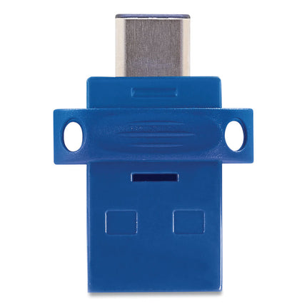 Store n' Go Dual USB 3.0 Flash Drive for USB-C Devices, 64 GB, Blue
