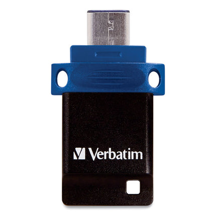 Store n' Go Dual USB 3.0 Flash Drive for USB-C Devices, 32 GB, Blue