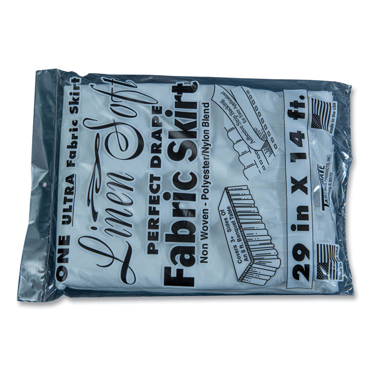 Table Set Linen-Like Table Skirting, Polyester, 29" X 14 Ft, White