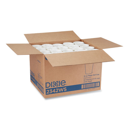 Pathways Paper Hot Cups, 12 oz, White/Brown, 25/Bag, 20 Bags/Carton