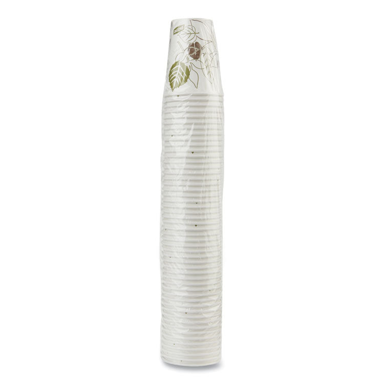 Pathways Paper Hot Cups, 8 oz, White/Brown, 50/Pack