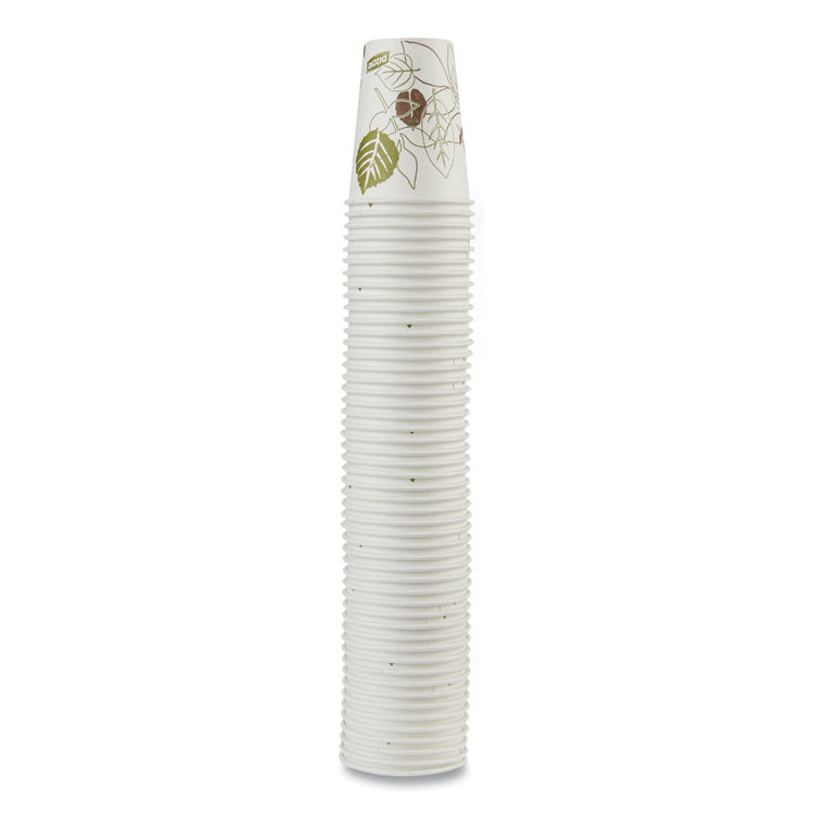 Pathways Paper Hot Cups, 8 oz, White/Brown, 50/Pack
