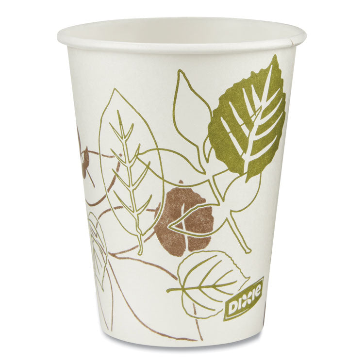 Pathways Paper Hot Cups, 8 oz, White/Brown, 50/Pack