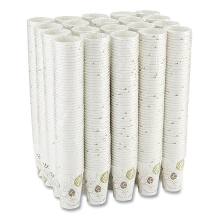 Pathways Paper Hot Cups, 16 oz, White/Brown, 50/Sleeve, 20 Sleeves/Carton