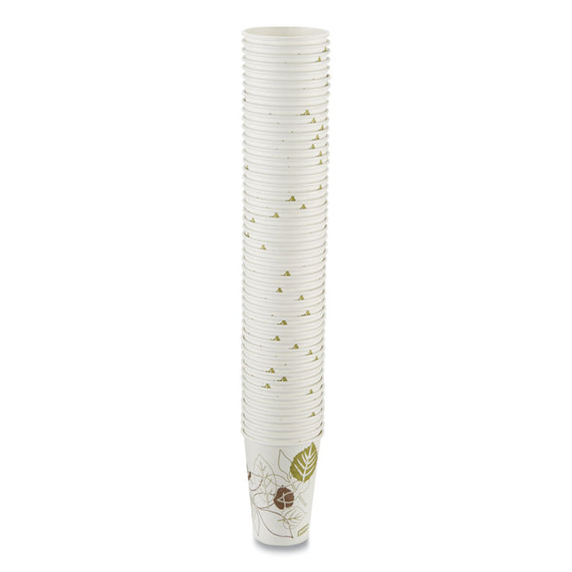Pathways Paper Hot Cups, 16 oz, White/Brown, 50/Pack