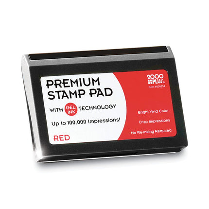 Microgel Stamp Pad for 2000 PLUS, 4.25" x 2.75", Red