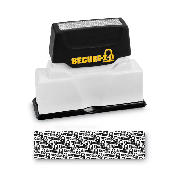 secure-i-d security stamp, obscures area 2.5 x 0.31, black