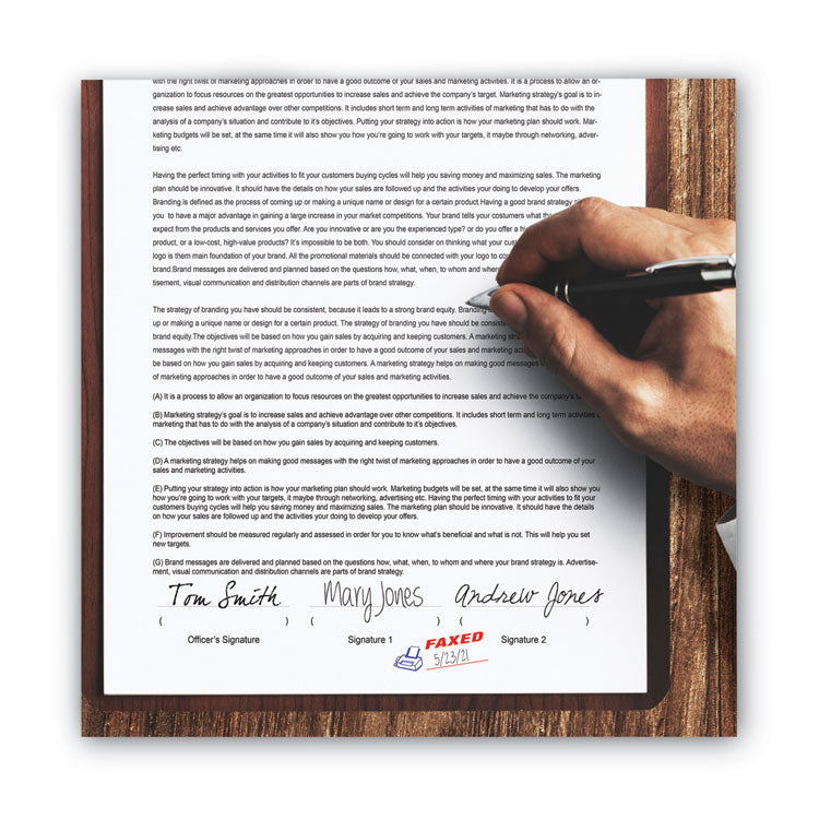 Pre-Inked Shutter Stamp, Red/Blue, FAXED, 1.63 x 0.5