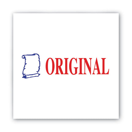 Pre-Inked Shutter Stamp, Red/Blue, ORIGINAL, 1.63 x 0.5