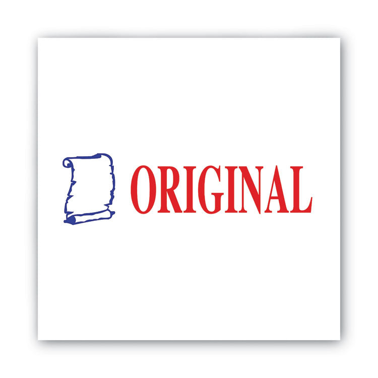 Pre-Inked Shutter Stamp, Red/Blue, ORIGINAL, 1.63 x 0.5