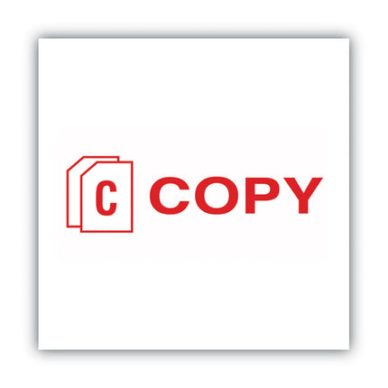 Pre-Inked Shutter Stamp, Red, COPY, 1.63 x 0.5