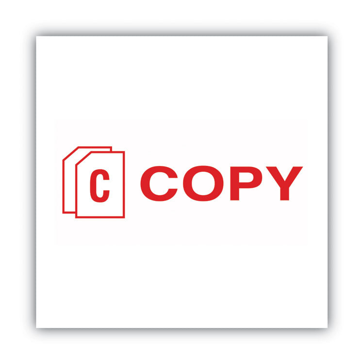 Pre-Inked Shutter Stamp, Red, COPY, 1.63 x 0.5