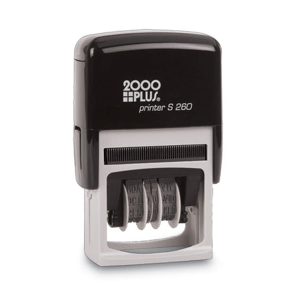 Economy Message Dater, 4 Messages, Red/blue, 1.75 X 0.94