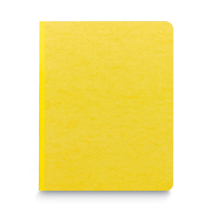 Prong Fastener Premium Pressboard Report Cover, Two-Piece Prong Fastener, 3" Capacity, 8.5 x 11, Yellow/Yellow