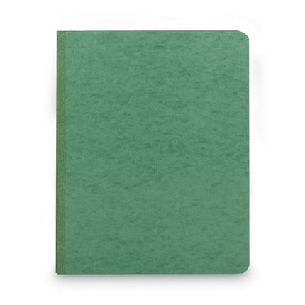 Prong Fastener Premium Pressboard Report Cover, Two-Piece Prong Fastener, 3" Capacity, 8.5 X 11, Green/green