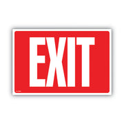 Glow-In-The-Dark Safety Sign, Exit, 12 X 8, Red