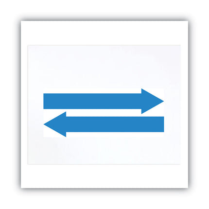 Stake Sign, Blank White, Includes Directional Arrows,  15 x 19