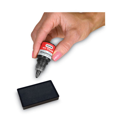 ACCU-STAMP Gel Ink Refill, 0.35 oz Bottle, Black