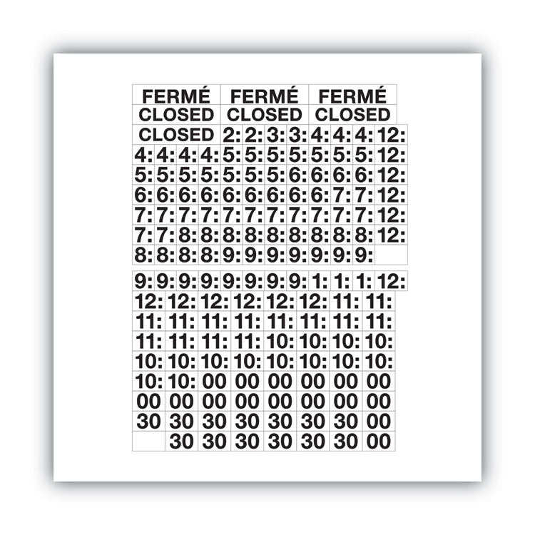 Business Hours Sign Kit, 15 X 19, Red