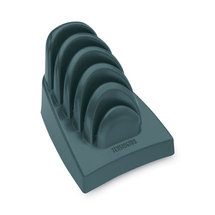 Insight Priority Puck Five-Slot Desktop Copyholder, Plastic, Blue