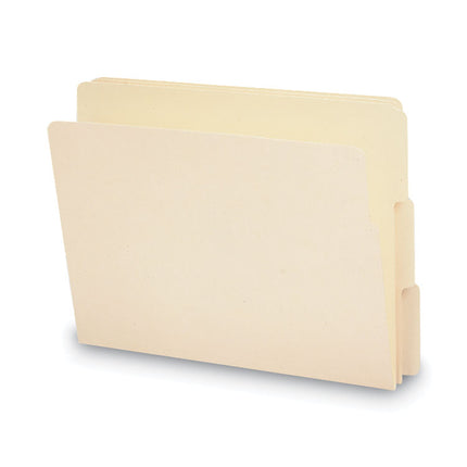 Heavyweight Manila End Tab Folders, 9" High Front, 1/3-Cut Tabs: Assorted, Letter, 0.75" Expansion, Manila, 100/Box