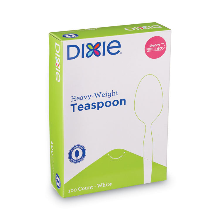 Plastic Cutlery, Heavyweight Spoon, White, 100/Box