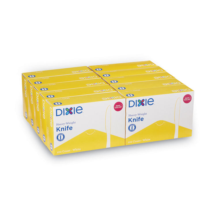 Plastic Cutlery, Heavyweight Knife, White, 1,000/Carton