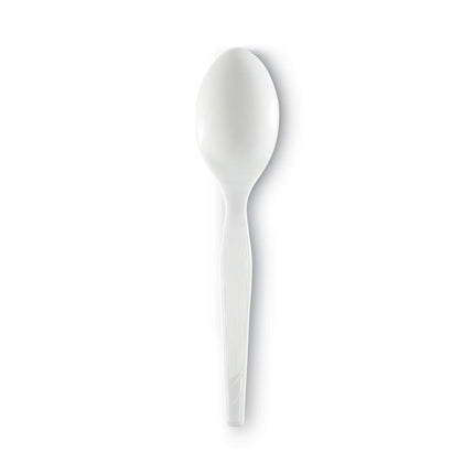 Plastic Cutlery, Heavy Mediumweight Spoon, White, 1,000/Carton