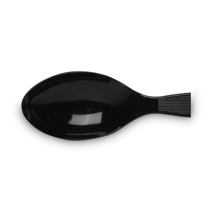 Plastic Cutlery, Heavy Mediumweight Spoon, Black, 100/Box, 10 Boxes/Carton