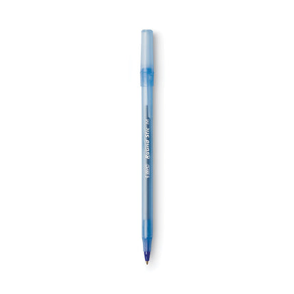 Round Stic Xtra Life Ballpoint Pen Xtra Value Pack, Stick, Medium 1.2 mm, Blue Ink, Translucent Blue Barrel, 240/Carton