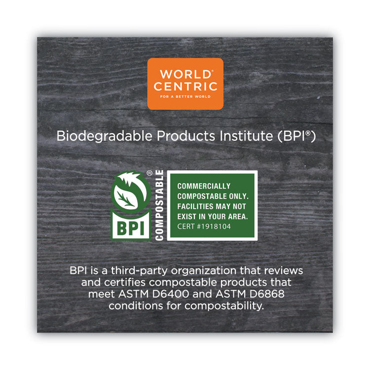 TPLA Compostable Cutlery, Fork, Plastic, White, 750/Carton