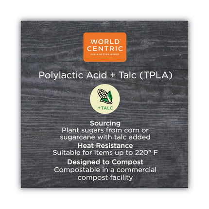 TPLA Compostable Cutlery, Knife, Plastic, White, 750/Carton