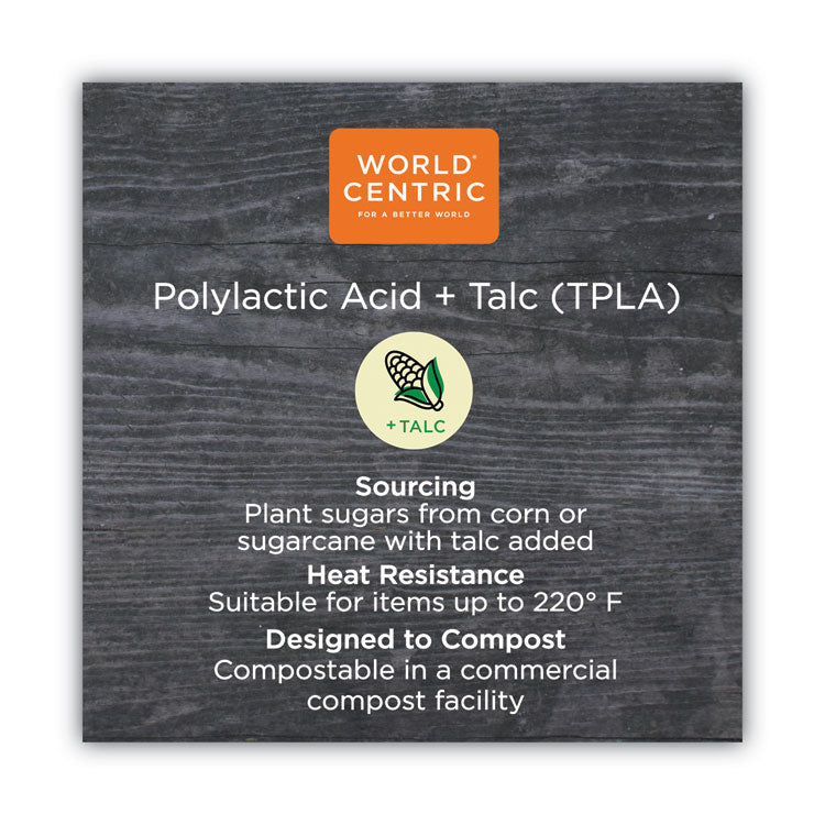 TPLA Compostable Cutlery, Knife, Plastic, White, 750/Carton