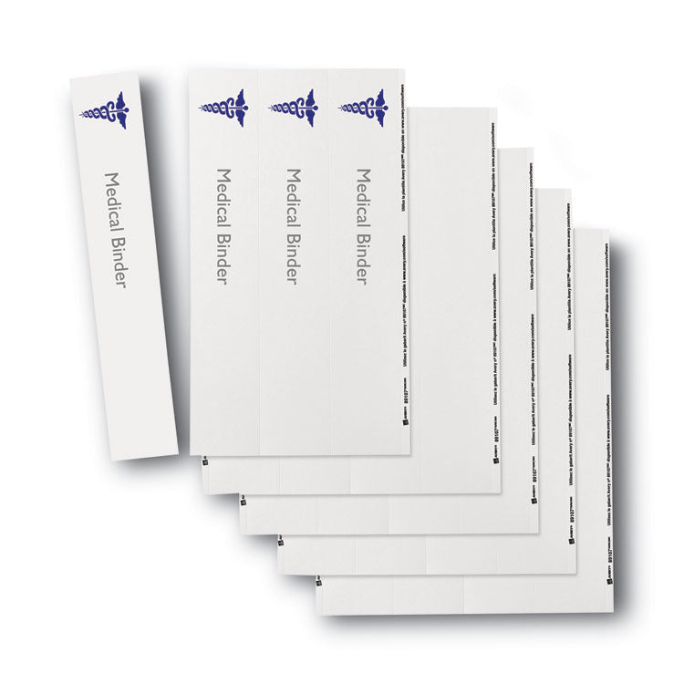 Binder Spine Inserts, 2" Spine Width, 4 Inserts/sheet, 5 Sheets/pack