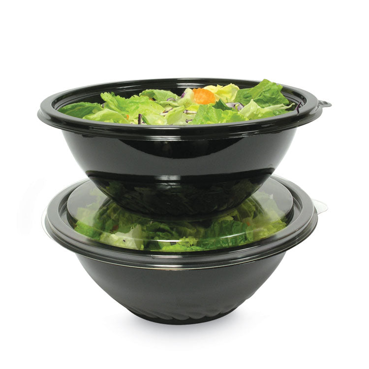 Caterline Pack n' Serve Plastic Bowl, 320 oz, 16" Diameter x 5.5" h, Black, 25/Carton