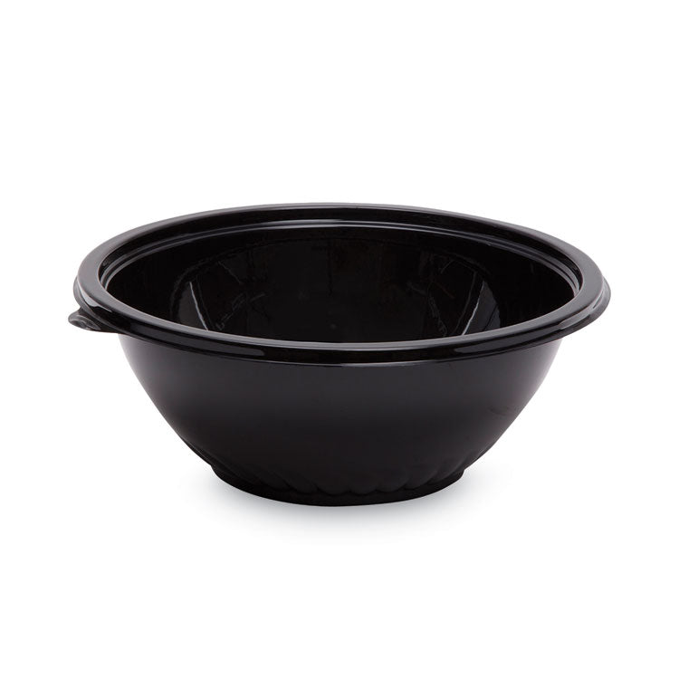 Caterline Pack n' Serve Plastic Bowl, 80 oz, 10" Diameter x 4" h, Black, 25/Carton