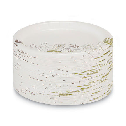 Pathways Soak-Proof Shield Mediumweight Paper Plates, 6.87" dia, Green/Burgundy, 125/Pack, 8 Packs/Carton