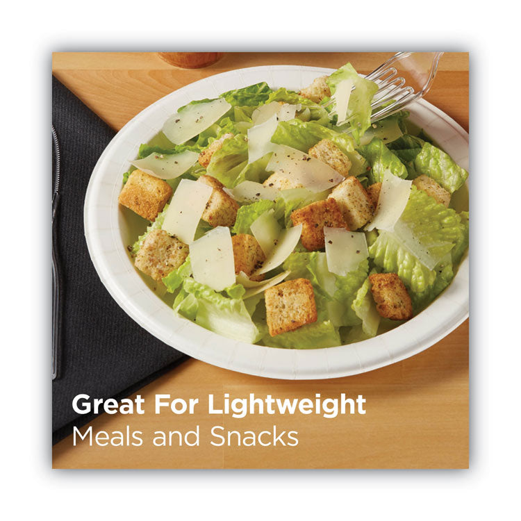 Paper Dinnerware, Plate, 8.5" dia, White, 125/Pack