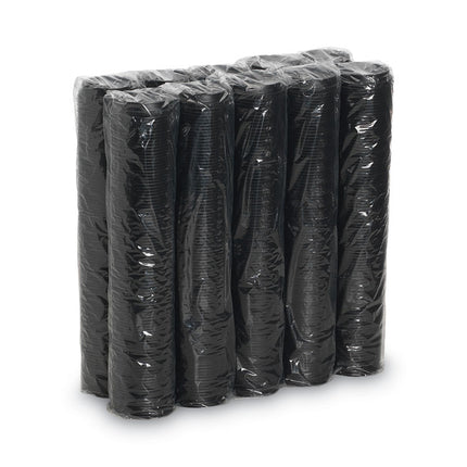 Drink-Thru Lids, Fits 10 oz to 20 oz Hot Cups, Plastic, Black, 1,000/Carton
