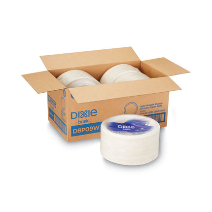 Paper Dinnerware, Plate, 8.5" dia, White, 125/Pack, 4/Carton