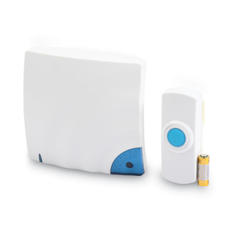 Wireless Doorbell, Battery Operated, 1.38 x 0.75 x 3.5, Bone