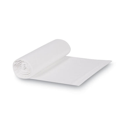 High-Density Can Liners, 33 gal, 13 mic, 33" x 39", Natural, Perforated Roll, 25 Bags/Roll, 10 Rolls/Carton