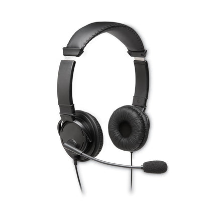 Hi-Fi Headphones with Microphone, 6 ft Cord, Black