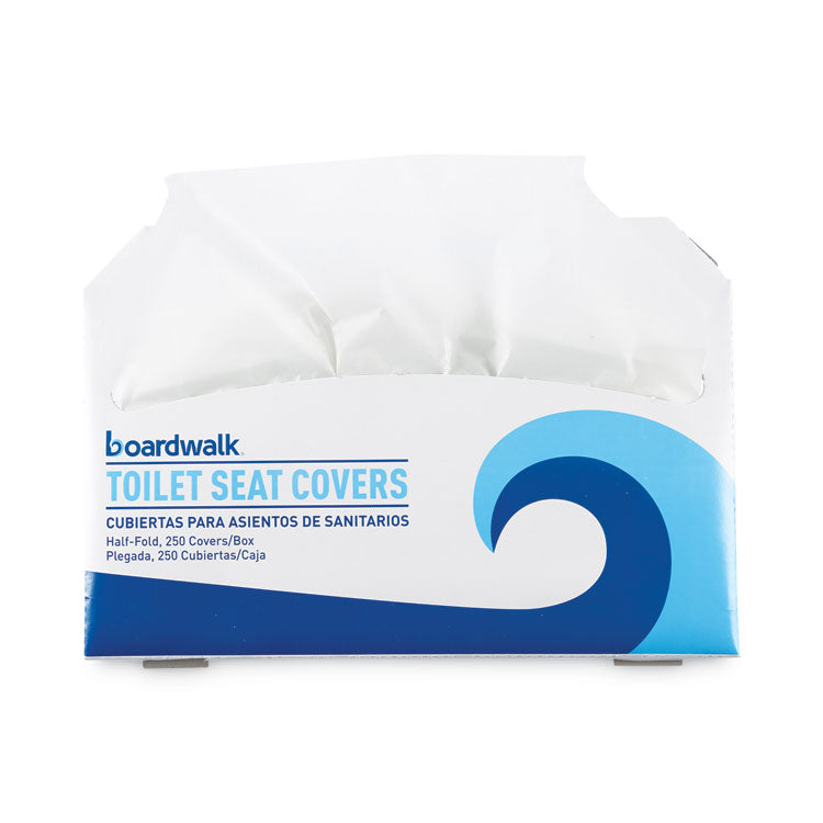 Premium Half-Fold Toilet Seat Covers, 14.17 x 16.73, White, 250 Covers/Sleeve, 10 Sleeves/Carton
