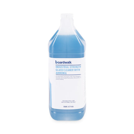 Industrial Strength Glass Cleaner With Ammonia, 1 Gal Bottle, 4/carton