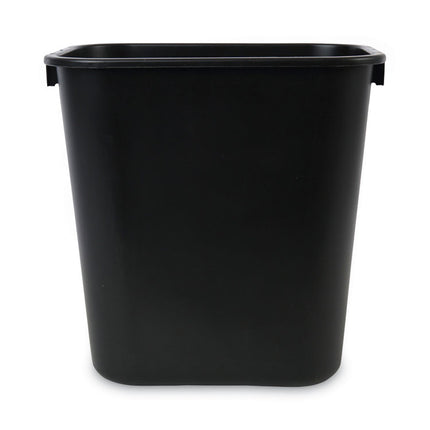 Soft-Sided Wastebasket, 14 Qt, Plastic, Black