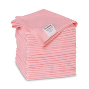 Microfiber Cleaning Cloths, 16 X 16, Pink, 24/pack